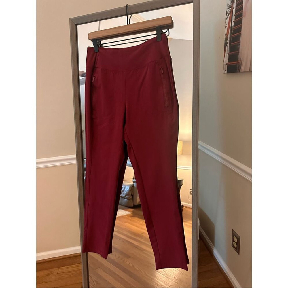 90 Degree By Reflex Burgundy Ankle Leggings Small